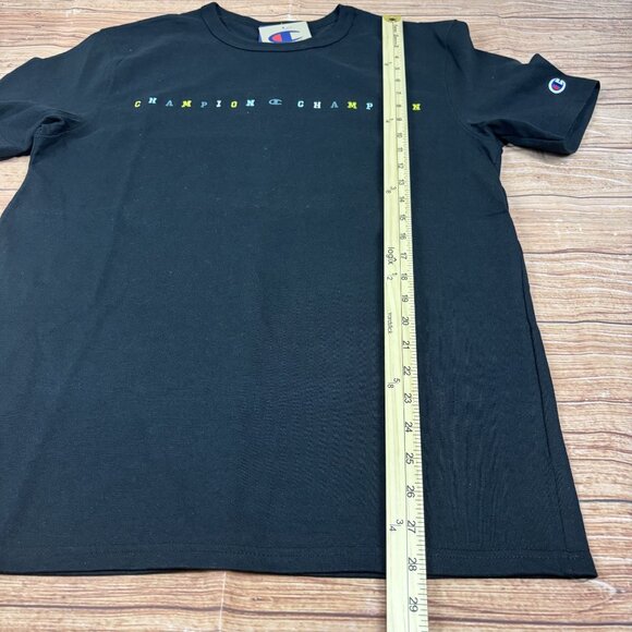 Champion Mens Black T-Shirt  Medium Heritage Heavyweight Fabric - Picture 4 of 10